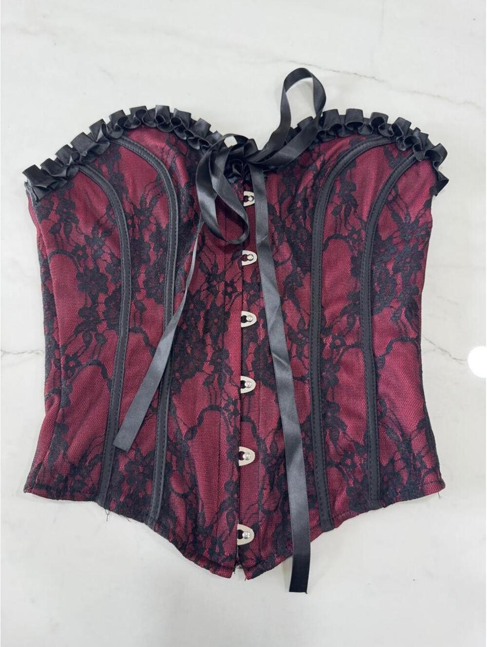Women's Multi and Red Corset Small